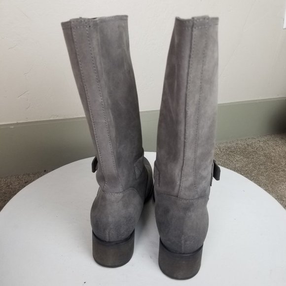 J. Crew Ryder Women's 9.5 Grey Suede Mid-Calf Dist - Picture 5 of 9